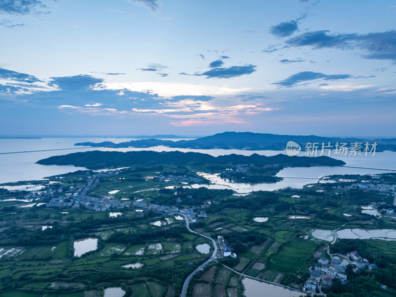 江西九江庐山鄱阳湖田园风光乡村风景航拍