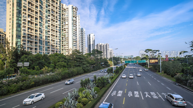 繁忙的交通道路深圳