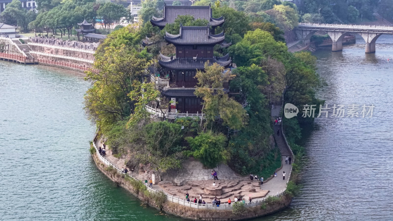 衡阳石鼓书院4A景区 航拍图