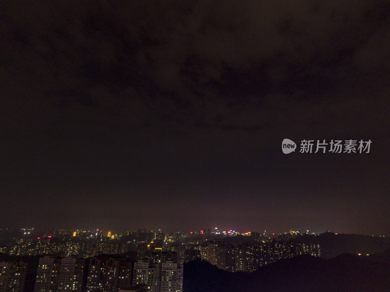 贵州贵阳花果园夜景航拍摄影图