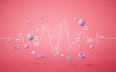 音符与曲调3D渲染 音符与曲调3D渲染