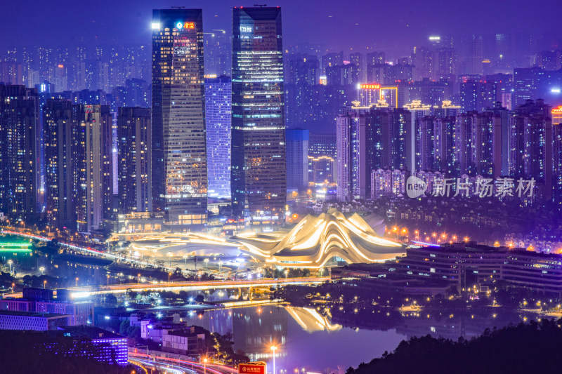 长沙梅溪湖大剧院夜景