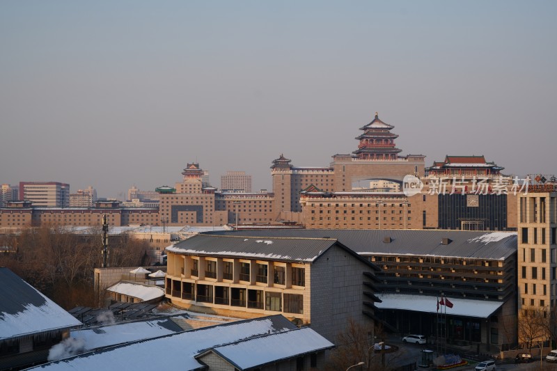 雪后北京西站 莲花酒店