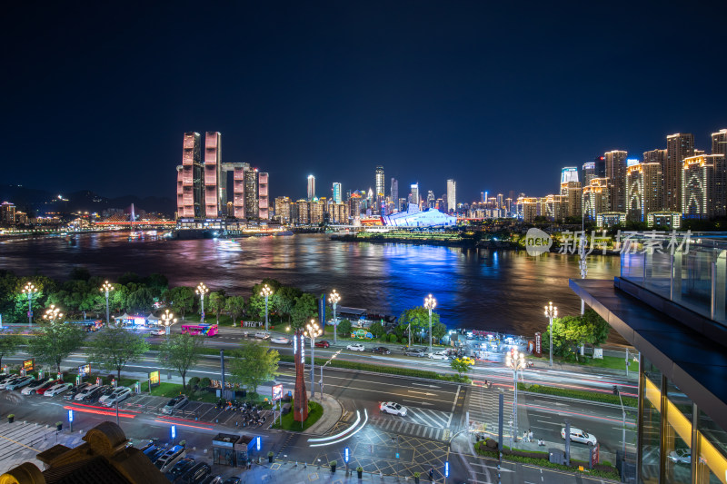 重庆城市天际线夜景