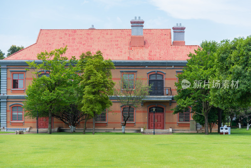 长沙橘子洲草坪古建筑