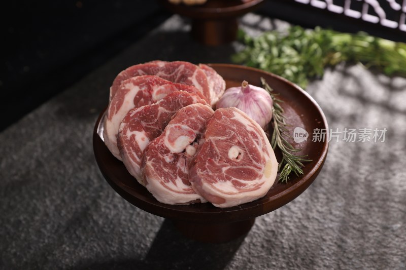 宁夏滩羊 羊脖子切片 新鲜羊肉 分割羊脖