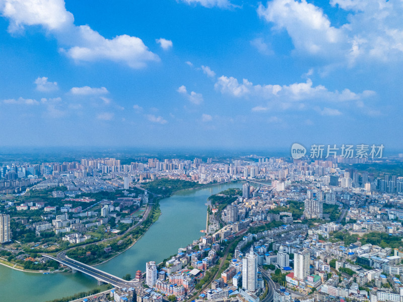 内江城市建设航拍图