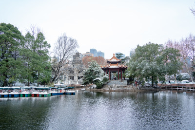 武汉中山公园雪景