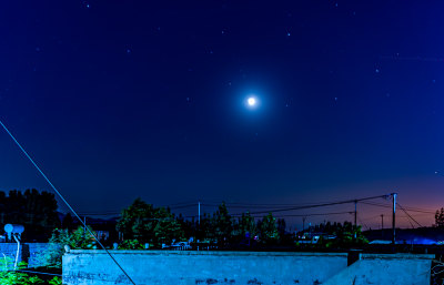 夏日星空乡村自然天文景观