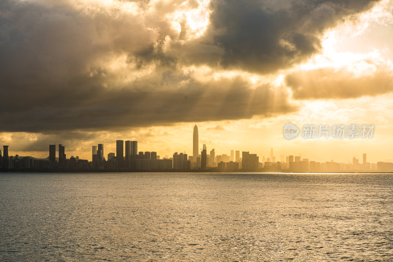 深圳城市风光航拍全景图