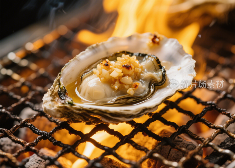 生蚝烤生蚝清蒸生蚝海鲜餐饮美食