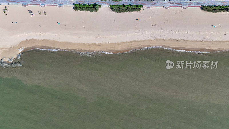 厦门大海海洋沙滩风景航拍图