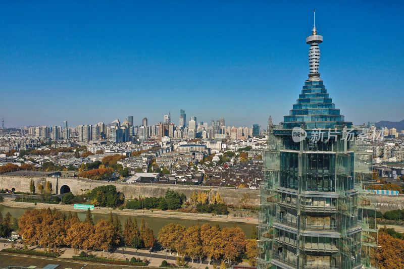 航拍南京大报恩寺