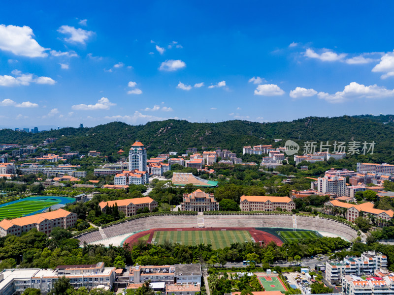 福建厦门大学航拍图