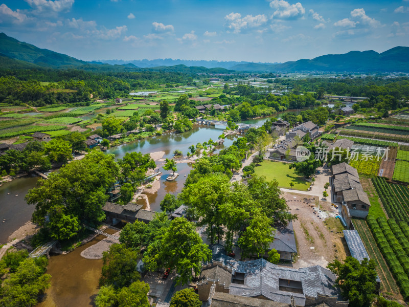 桂林自然风光4A景区东漓古村