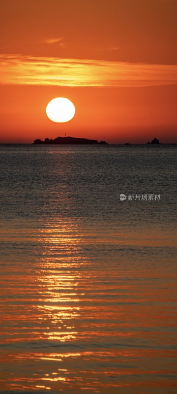 海上落日夕阳美景