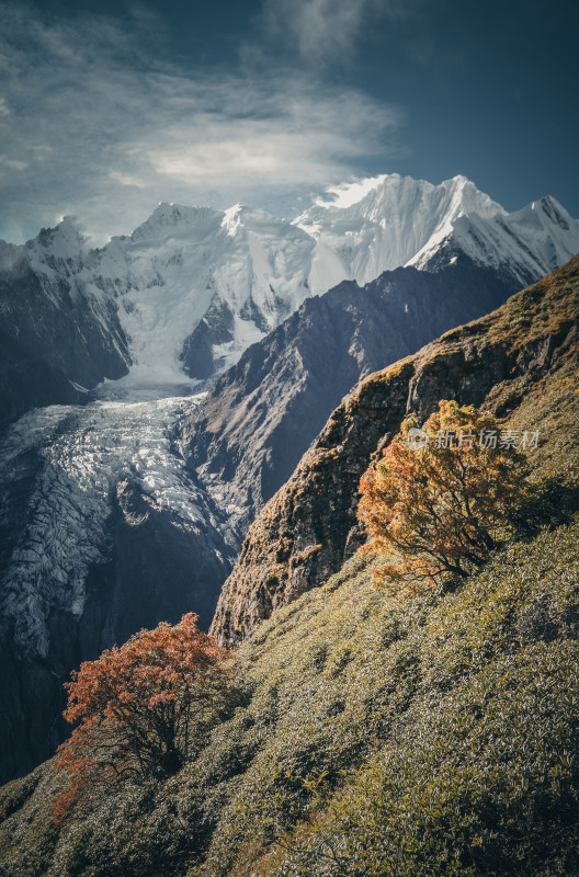 梅里雪山北破雪山自然风景