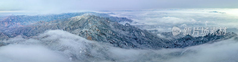 山脉大雪航拍辽阔高远壮观背景自然风景图