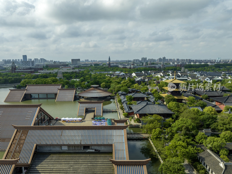 上海松江广富林文化遗址航拍