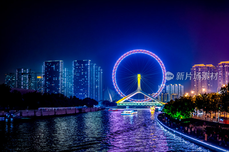 天津之眼摩天轮夜景