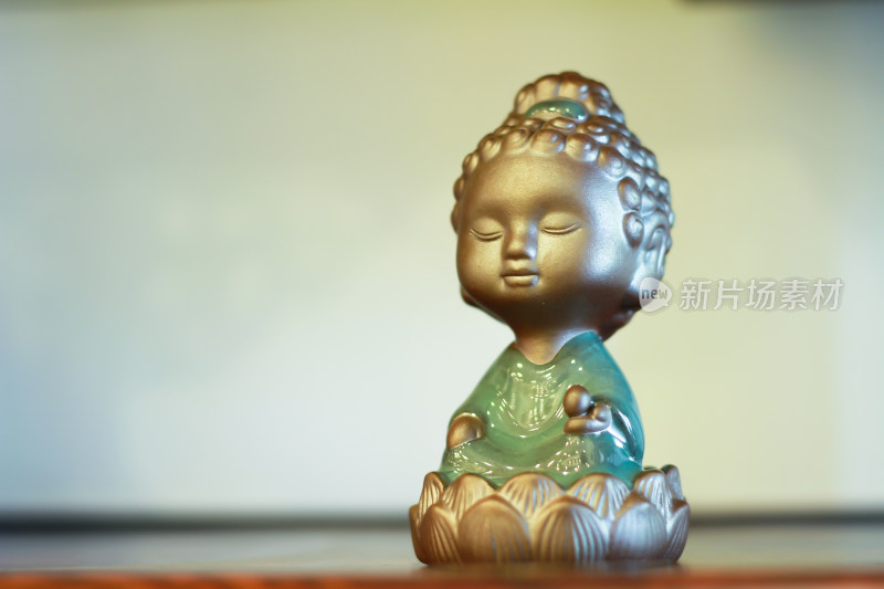 传统佛像小和尚中国风茶文化雕像人物