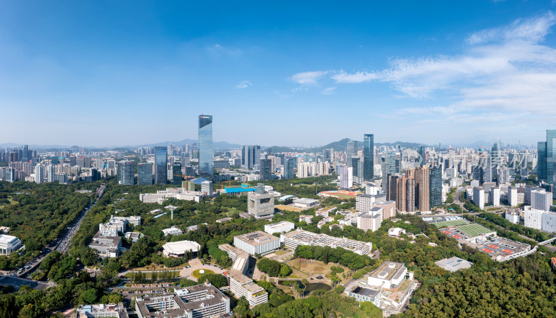 深圳南山科技园与粤海街道全景深圳大学