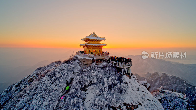 洛阳老君山冬季雪景