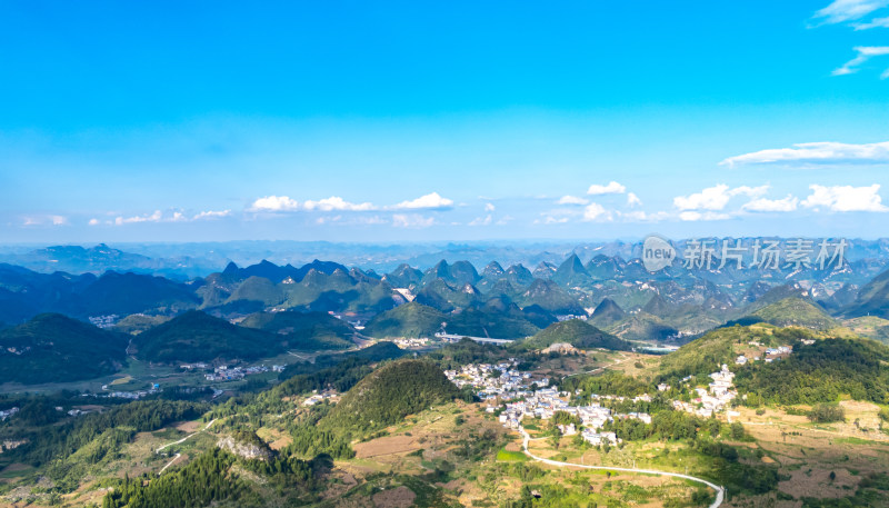 绿色能源风能发电喀斯特地貌