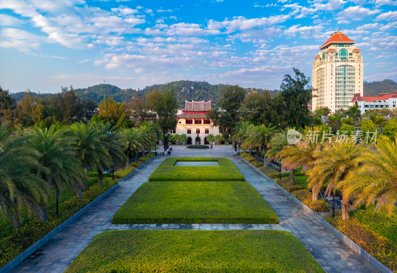 福建厦门市厦门大学航拍风光