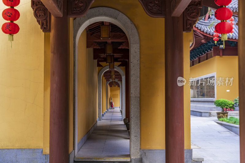 杭州西湖三天竺法镜寺古建筑风景