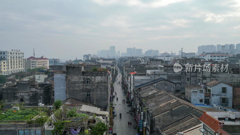 航拍广西北海老城4a景区