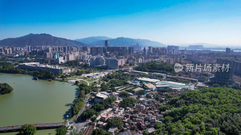 广东肇庆星湖景区七星山5A景区航拍