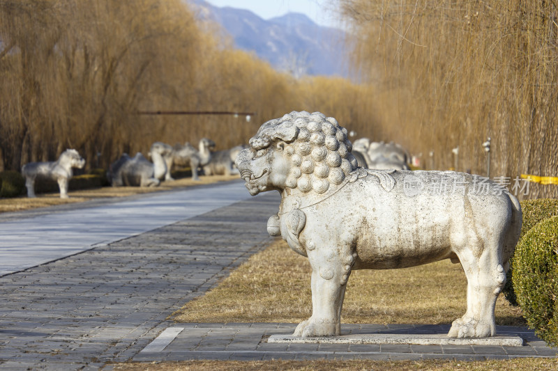 北京昌平区十三陵神道景区神路石像生