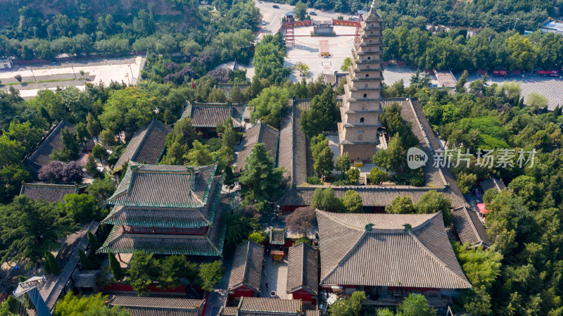 山西永济普救寺航拍