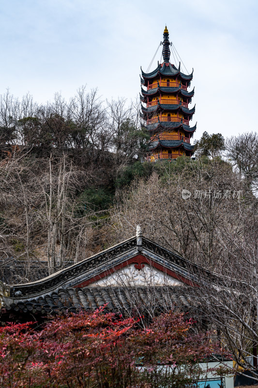 江苏镇江金山寺公园金山寺塔景点景观