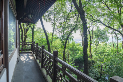 杭州凤凰山万松书院风景