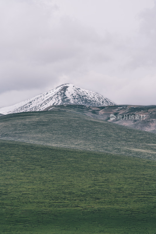 青海省阿尼玛卿雪山与高山草甸