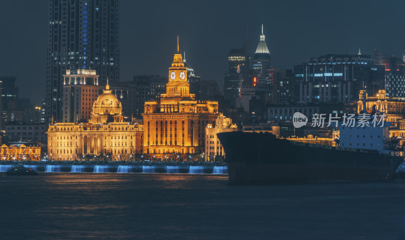 上海万国建筑群与黄浦江夜景