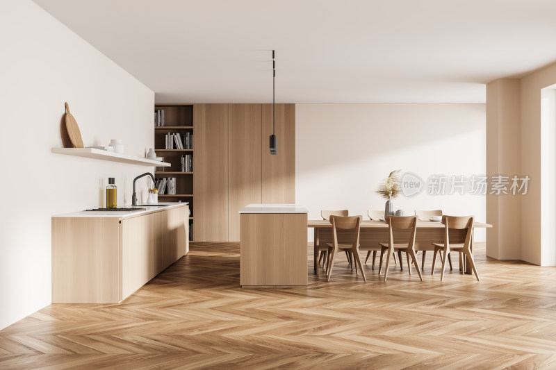 现代简约开放式厨房餐厅