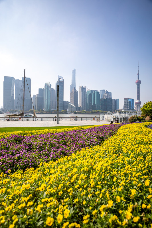 上海虹口北外滩滨江绿地城市建筑景观