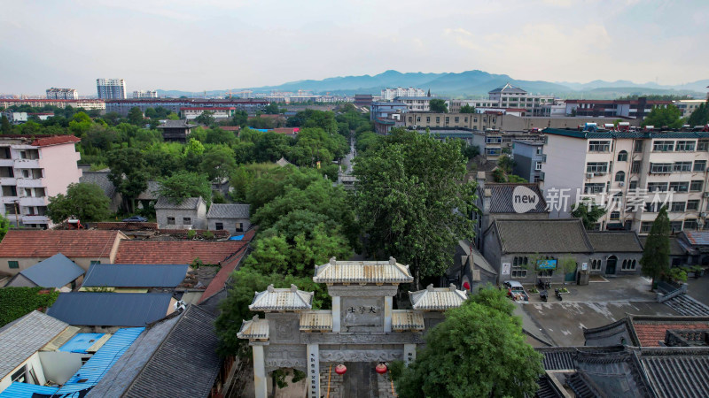 山东青州城市风光青州古城航拍