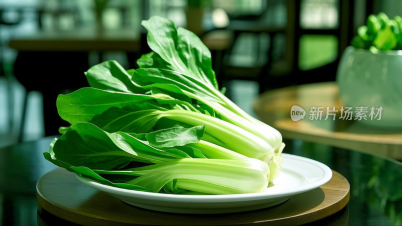 新鲜小白菜特写