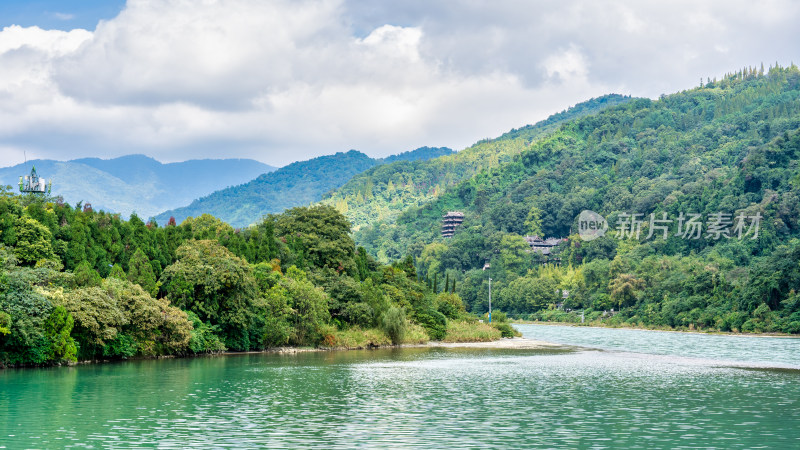 四川都江堰水利工程景区的风景