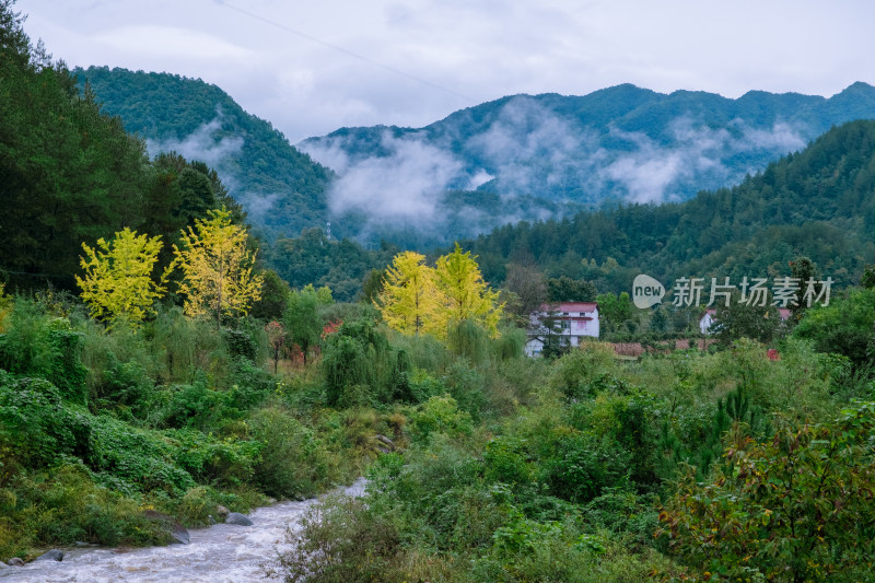 汉中留坝火烧店镇秦岭深处的山水田园风光