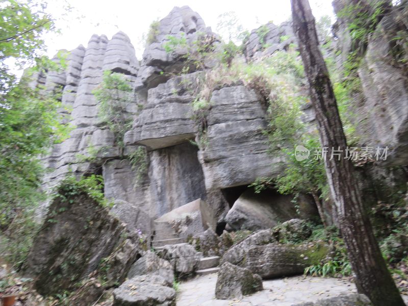 湖北恩施梭布垭石林旅游风光