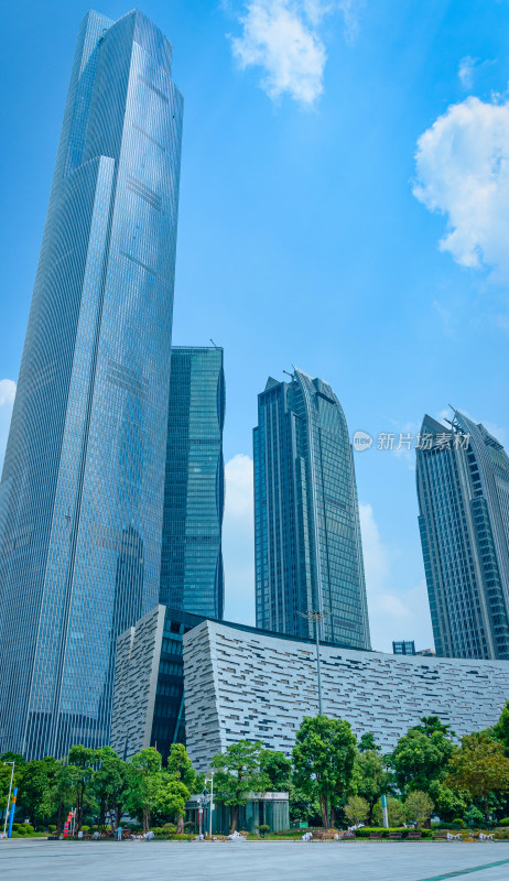 广州珠江新城CBD摩天大楼现代写字楼建筑