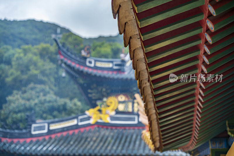 浙江普陀山法雨寺禅院建筑风光