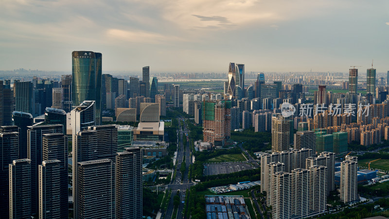 浙江杭州滨江城市风光