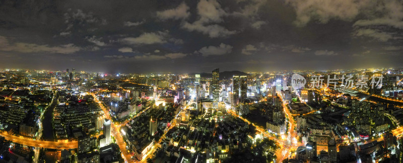 江苏无锡城市夜景全景图