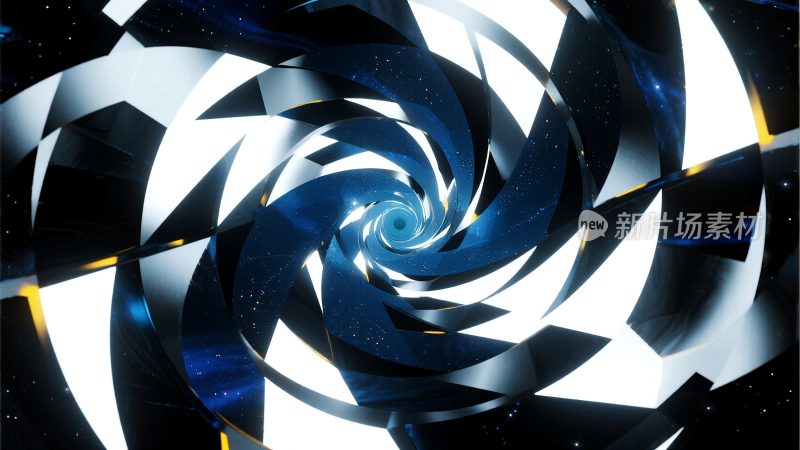 抽象蓝色螺旋光影背景